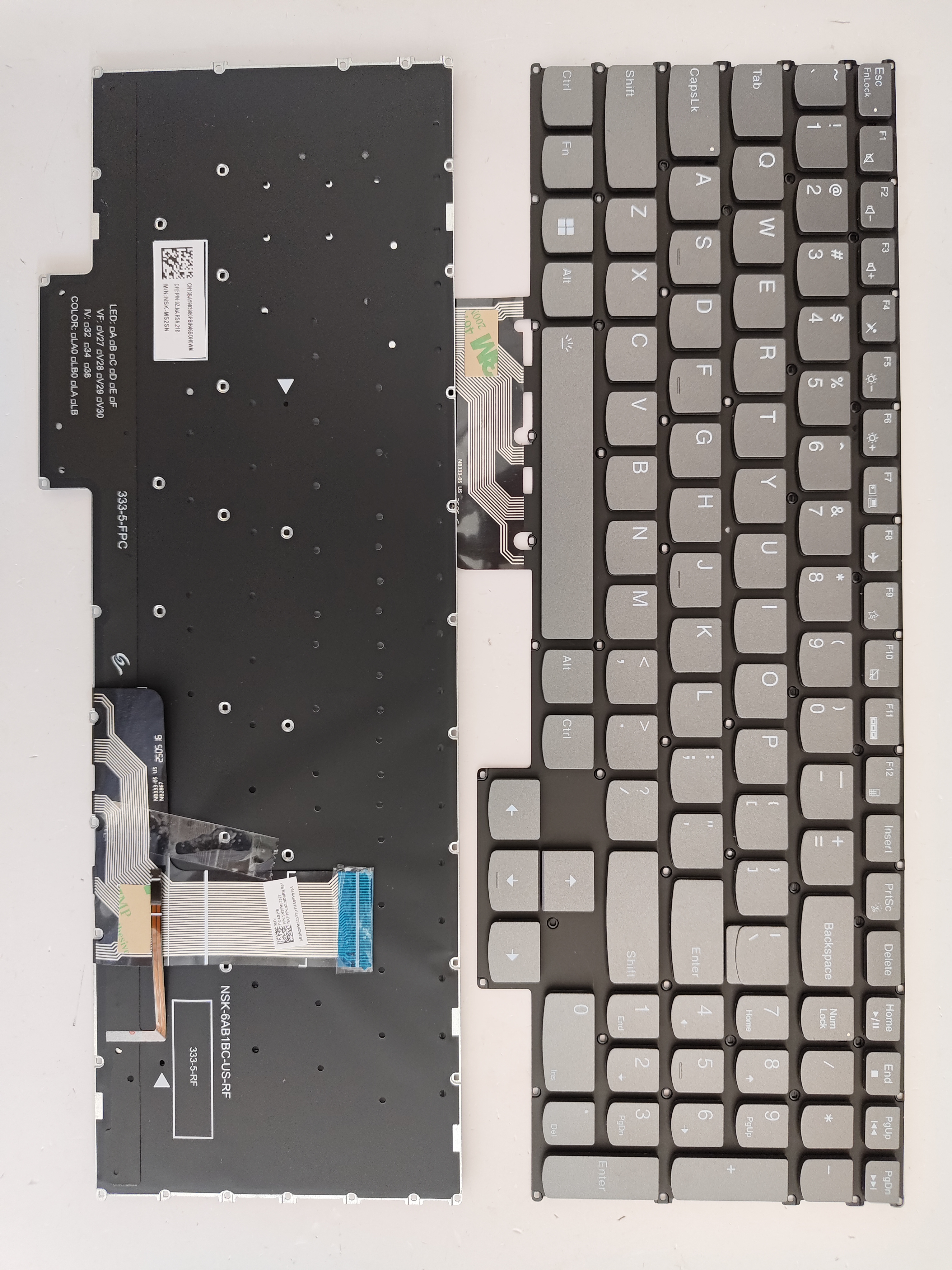 Picture of New Replacement Laptop Keyboard For LENOVO Y7000P 2023/15APH8 G5000 APH8 Y7000P IRH8 2023 Grey Backlit (OEM) US Layout